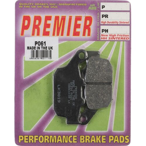 Premier Rear Brake Pads P061 for Buell S1 WHITE Lightning 2002