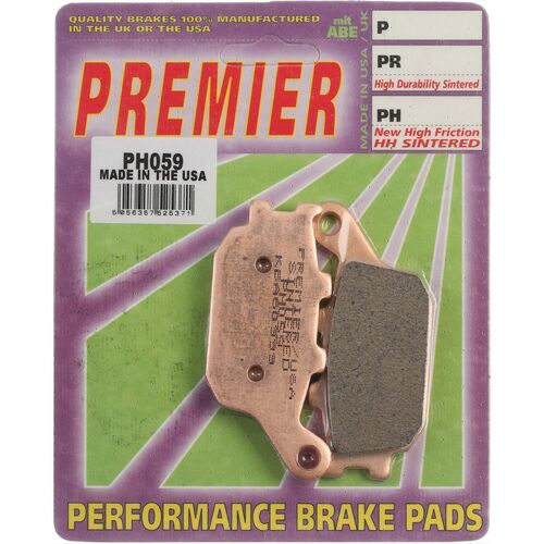 Premier Rear Brake Pads Hi-Perf Sint PH059 for Kawasaki Z650L 2017 to 2022