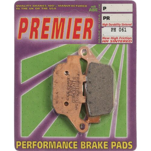 Premier Rear Brake Pads Hi Perf Sint PH061 for Triumph TRIDENT 660 2021 to 2022