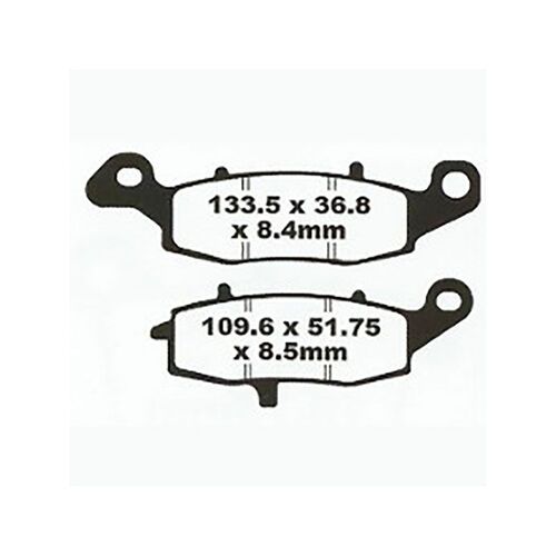 BRAKE PADS SEMI SINTERED STREET
