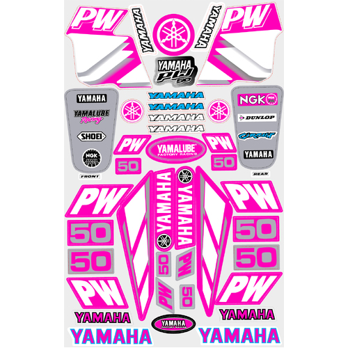 Yamaha PW50 Sticker Kit | Pre Cut | Peel and Stick