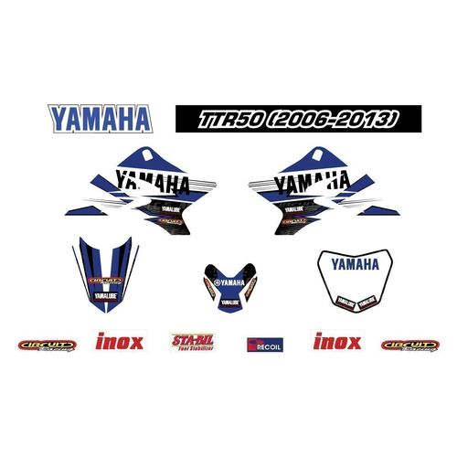 Sticker Kit Pre Cut | Peel N Stick | for Yamaha TTR50 2006 to 2018