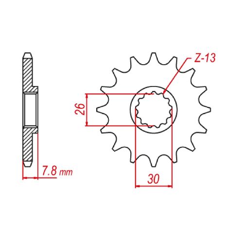 MTX Standard Gearing Front Sprocket 18T