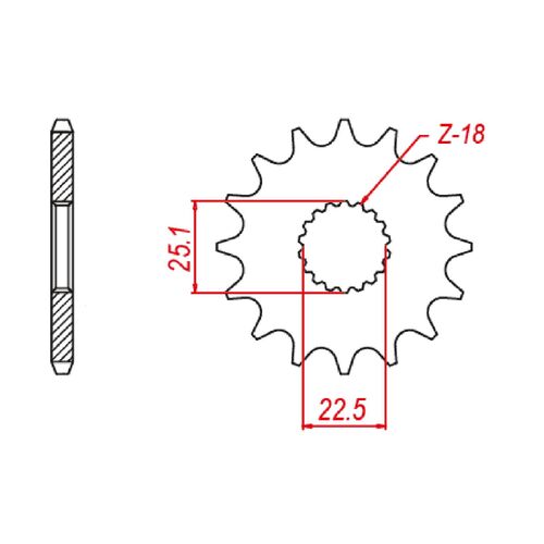 MTX Standard Front Sprocket 17T for Triumph BONNEVILLE T100 865 2017-2018