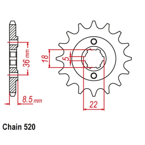 Front Sprocket 14T