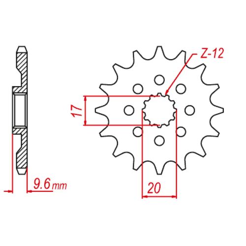 MTX Standard Front Sprocket 13T for Husqvarna TC85 Big Wheel 2018 2019 2020