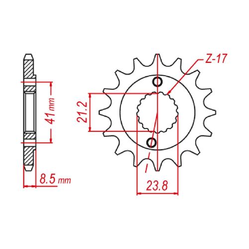 MTX Optional Front Sprocket 16T for Honda XR400R 1996-2005