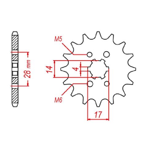 MTX Standard Gearing Front Sprocket 13T