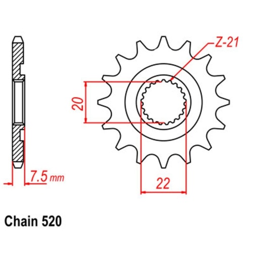MTX Optional Front Sprocket 13T for Honda CRF250X 2004-2018