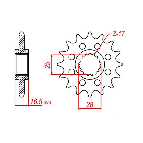 MTX Optional Front Sprocket 17T for KTM 950 SUPER ENDURO R 2006-2009