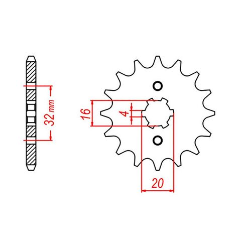 MTX Optional Front Sprocket 15T for Yamaha YZF R15 V2.0 2015 2016 2017