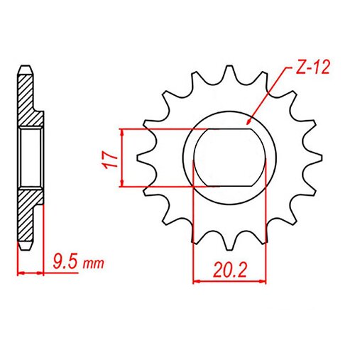 MTX Optional Front Sprocket 11T for KTM 50 SX PRO SENIOR 1998-2008