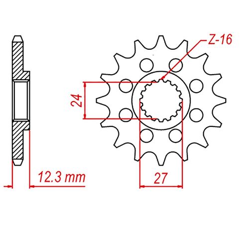 MTX Standard Front Sprocket 17T for Suzuki  GSXR1000 2017-2020