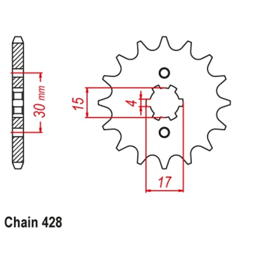 MTX Optional Front Sprocket 13T for Honda H100 1980-1984