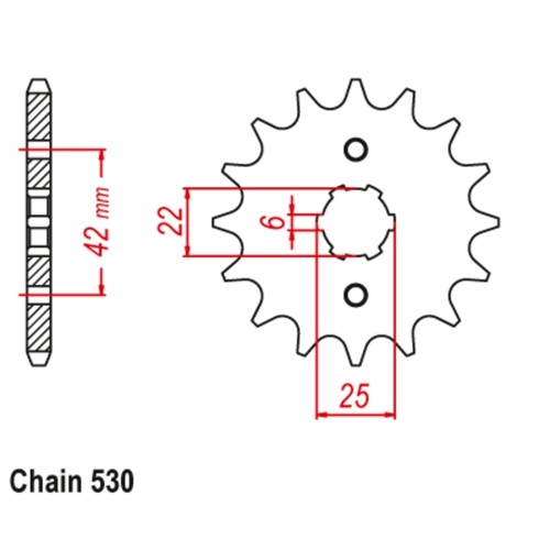 MTX Standard Front Sprocket 15T for Honda CB250T1-T2 1978-1981