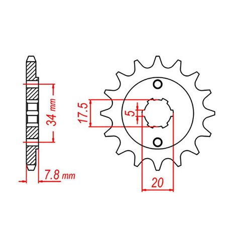 MTX Optional Front Sprocket 11T for Honda CRF150F 2003 to 2020