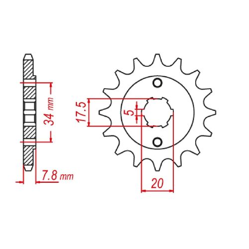SPROCKET FRONT MTX HORNET LIGHTENED MX 327 13T #520