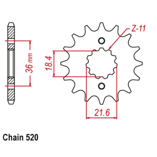 MTX Standard Front Sprocket 13T for Honda XL250S DEGREE 1990-2000