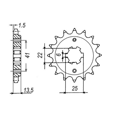 MTX Standard Front Sprocket 15T for Honda VF400F 1983-1986