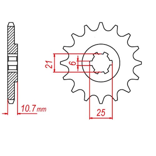 MTX Optional Front Sprocket 16T for Honda CB750F  1977-1978