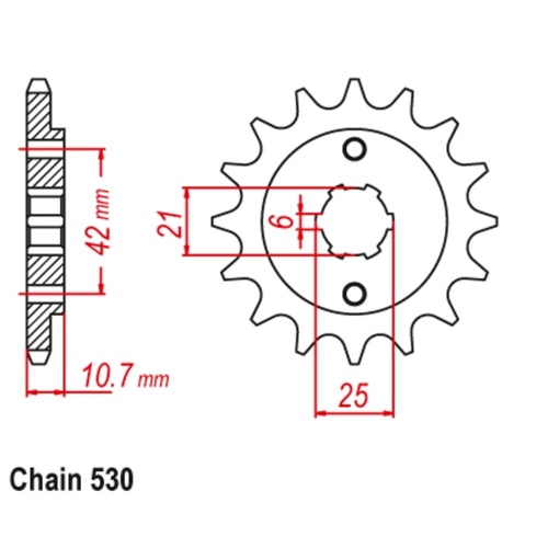 MTX Standard Front Sprocket 16T for Honda CBX550F 1982-1986