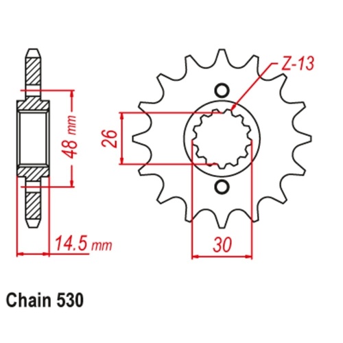 MTX Standard Front Sprocket 17T