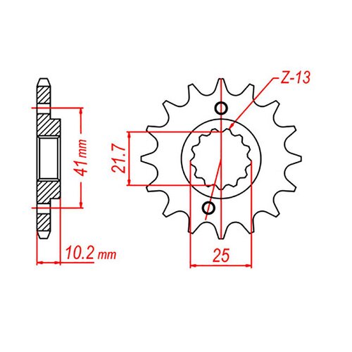 MTX Optional Front Sprocket 16T for Honda NX650 DOMINATOR 1989-2001