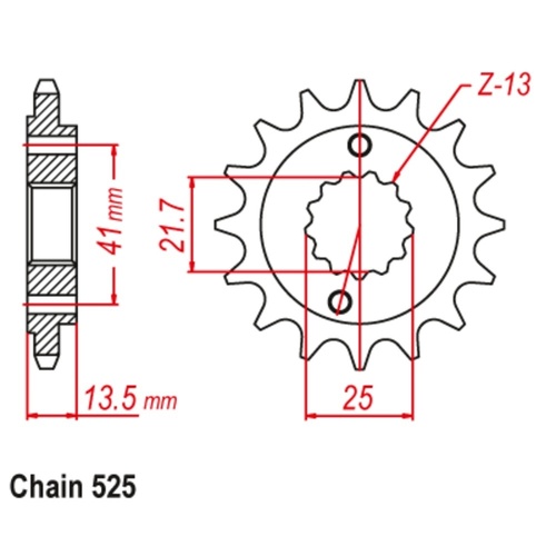MTX Optional Front Sprocket 15T for Honda XRV650 AFRICAN TWIN 1988-1990