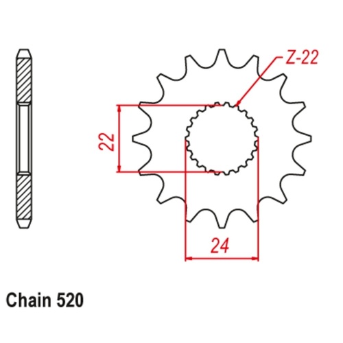 MTX Standard Front Sprocket 16T for APRILIA RS125 1998-2005