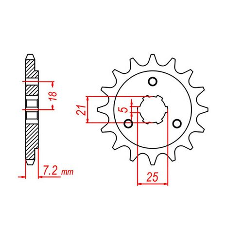 MTX Standard Front Sprocket 14T for Suzuki  DR800S 1990-1993