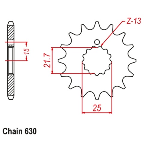 MTX Standard Front Sprocket 15T for Suzuki  GSX1100EF 1984-1986