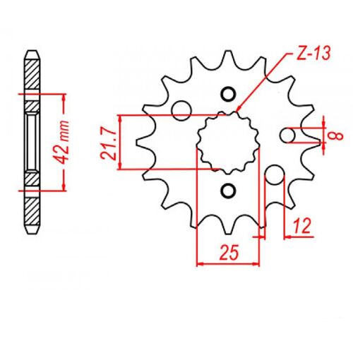 MTX Standard Front Sprocket 15T for Suzuki  GSX600F KATANA 1998-2006