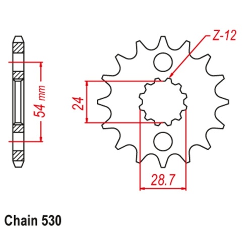 MTX Standard Front Sprocket 18T for Kawasaki ZX-12R (ZX1200B) 2004-2006