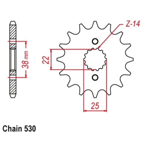 MTX Standard Front Sprocket 15T for DUCATI 750 F1 1986-1989