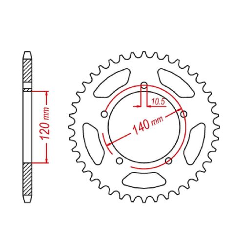 SPROCKET REAR MTX 1793 43T #520