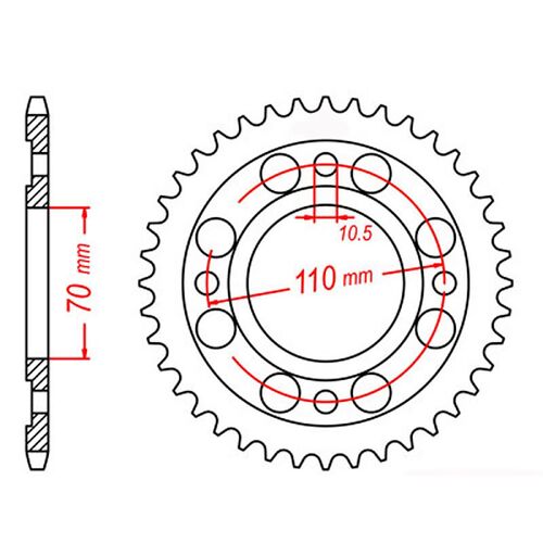 Rear Sprocket 44T
