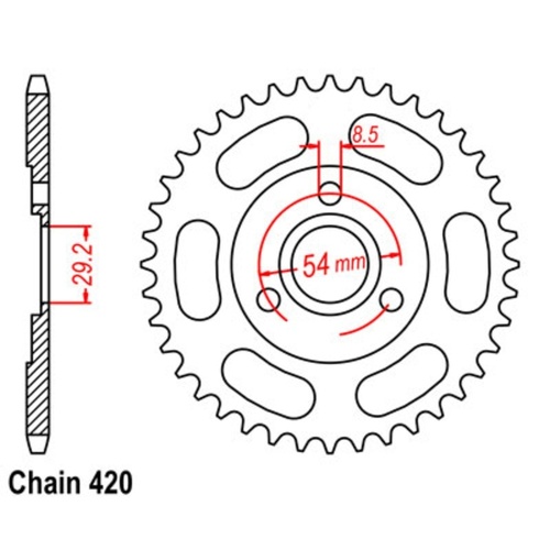 MTX Standard Rear Sprocket 35T