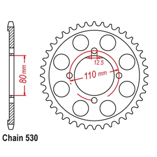 MTX Optional Rear Sprocket 45T for Honda CB650C CUSTOM 1979-1982