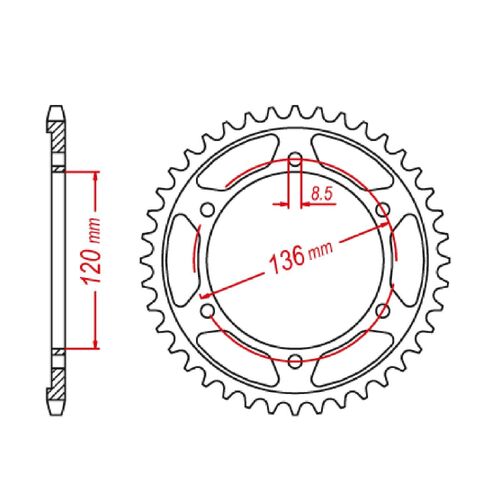 MTX Standard Gearing Rear Sprocket 48T