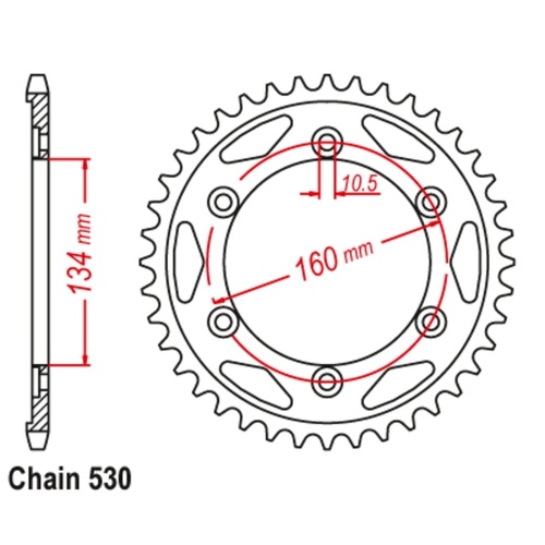 MTX Optional Rear Sprocket 40T for Honda CBR929RR FIREBLADE 2000-2001