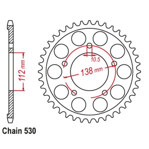 MTX Standard Rear Sprocket 48T