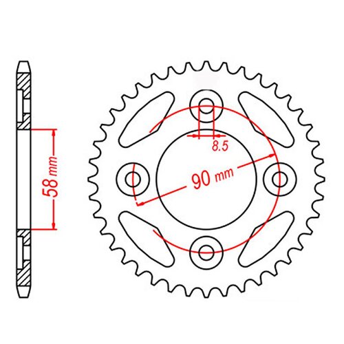 MTX Standard Rear Sprocket 37T for Honda NBC110 2013-2019