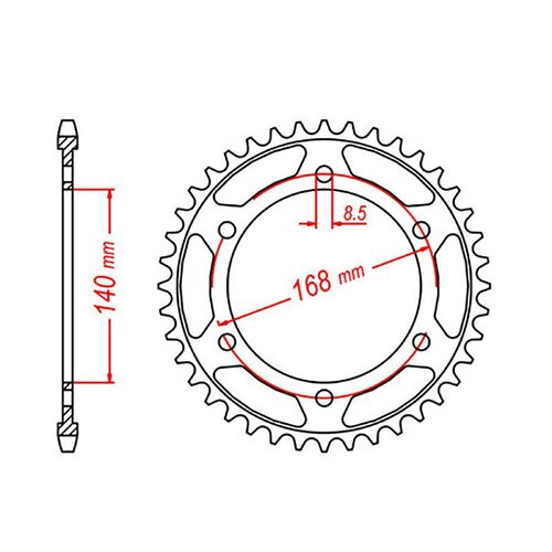MTX Standard Gearing Front Sprocket