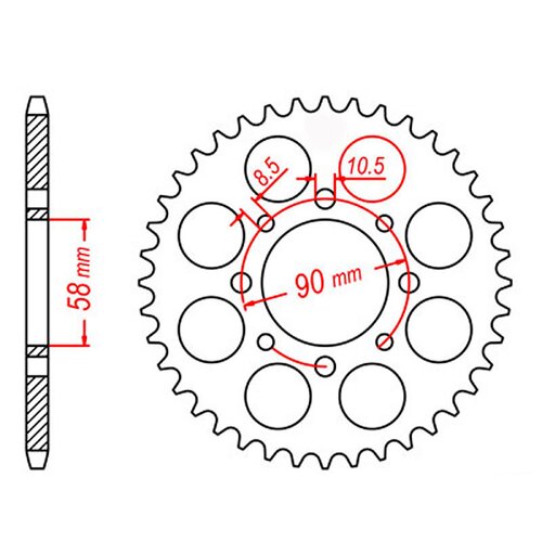 Rear Sprocket 43T