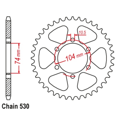Rear Sprocket 43T