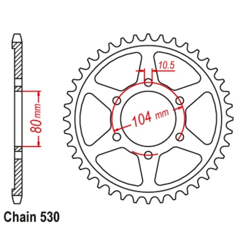 Rear Sprocket 44T