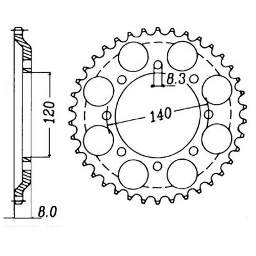 Rear Sprocket 45T