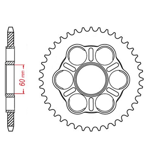 MTX Optional Rear Sprocket 41T for DUCATI 1198 R CORSE 2010-2011