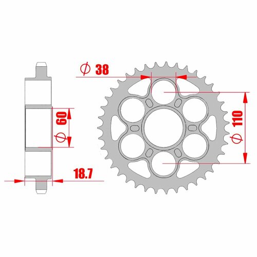 Rear Sprocket 39T