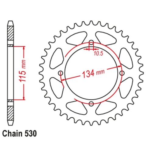 MTX Optional Rear Sprocket 48T for DUCATI 750 INDIANA CUSTOM 1987-1988